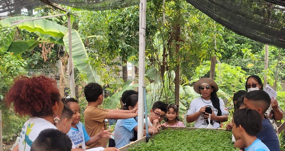 Crianças aprendem a cuidar da Amazônia em oficina de educação ambiental em Manaus